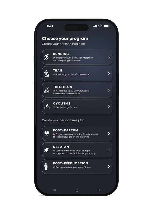 Personalized training plan